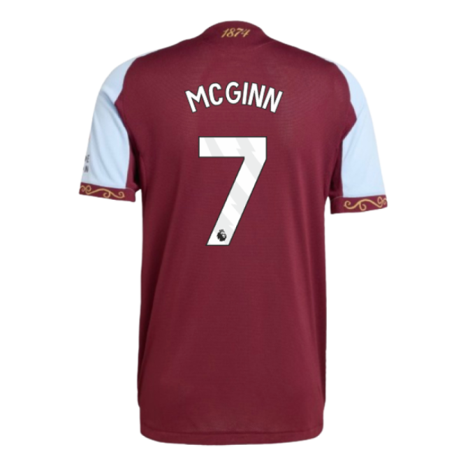 2025-2026 Aston Villa Home Authentic Jersey Mcginn Adidas Climacool