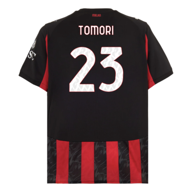 2025-2026 Milan Ac Home Jersey Soccer Shirt (Tomori 23)