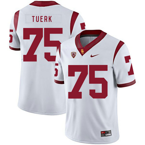 Men's None Max Tuerk #75 high quality White 2024 home jersey Jersey
