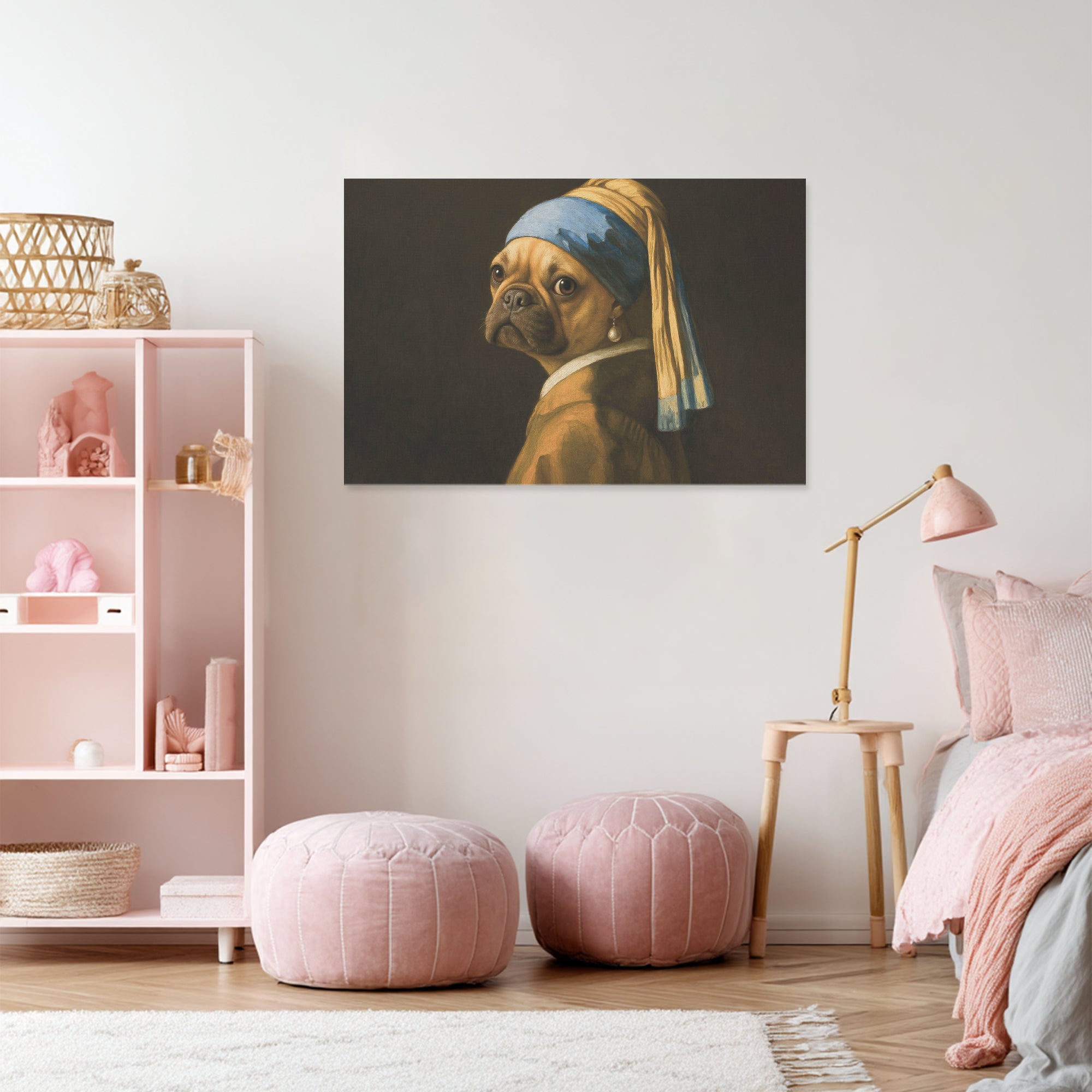 Lola - Trendy Adorable Frenchie Canvas Wall Art Everyday Use