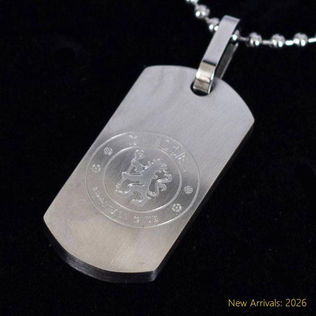 Authentic Chelsea Fc Matt Finish Dog Tag & Chain - Premium Quality