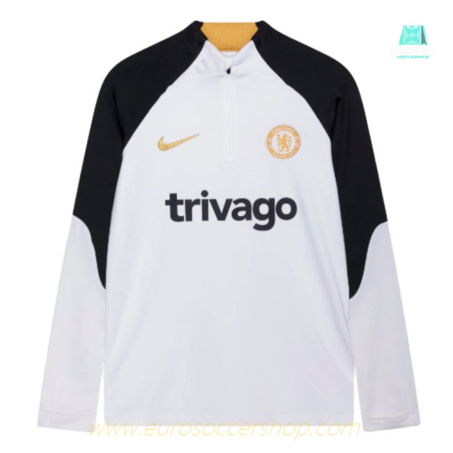 2023-2024 Chelsea Strike Dri-Fit Drill Top (White) - Kids