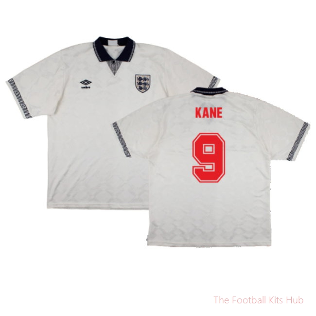England 1990-92 Home Shirt (S) (Good) (Kane 9)