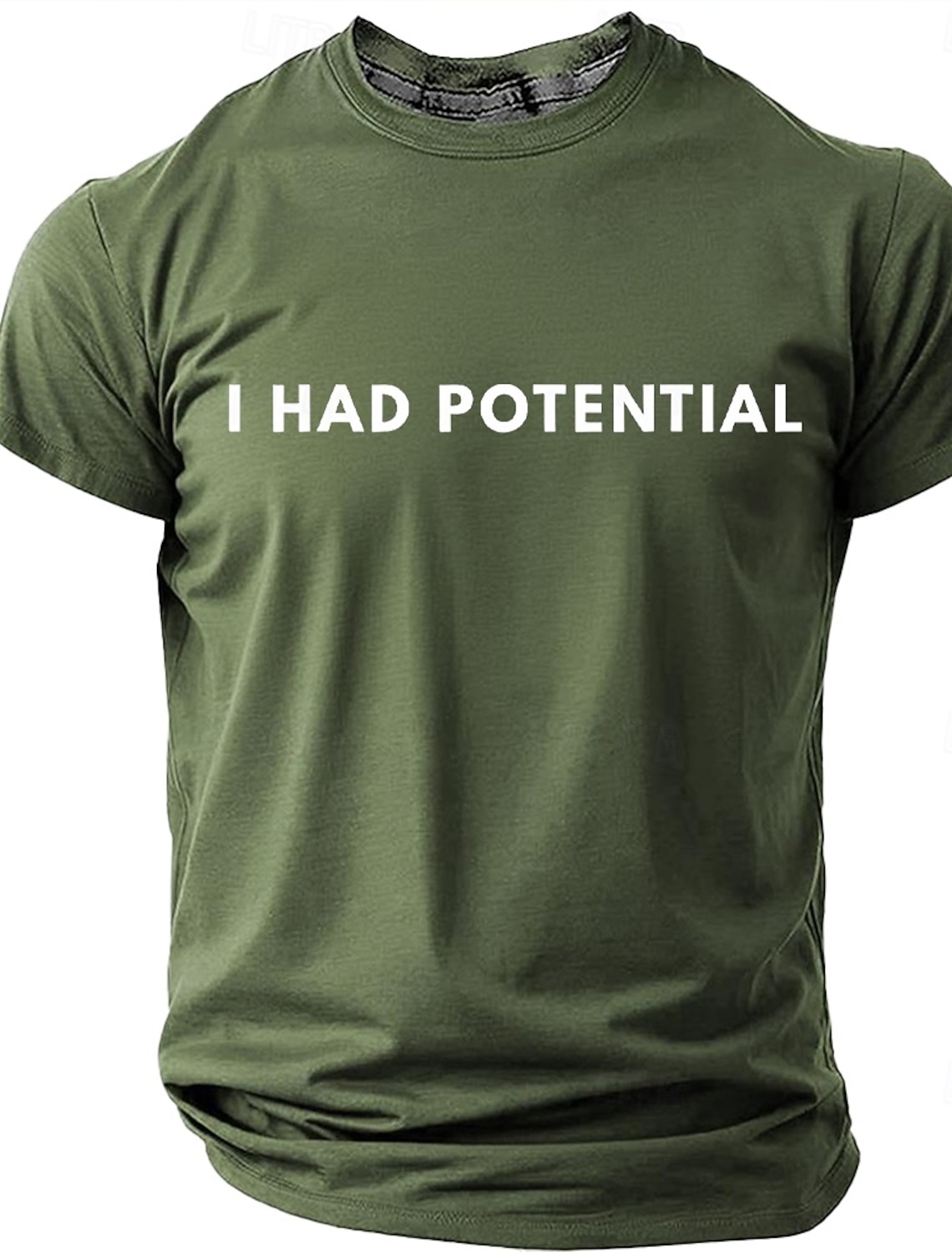 Men's I Had Potential Funny Sarcastic Quote Minimalist Meme T Shirt Graphic Regular Fit Gifted Child Burnout Humor Casual Daily Designer Clothing Apparel S M L XL XXL XXXL