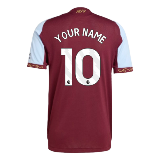 Special Offer 2025-2026 AVL Home Premier League Jersey Your Name#435