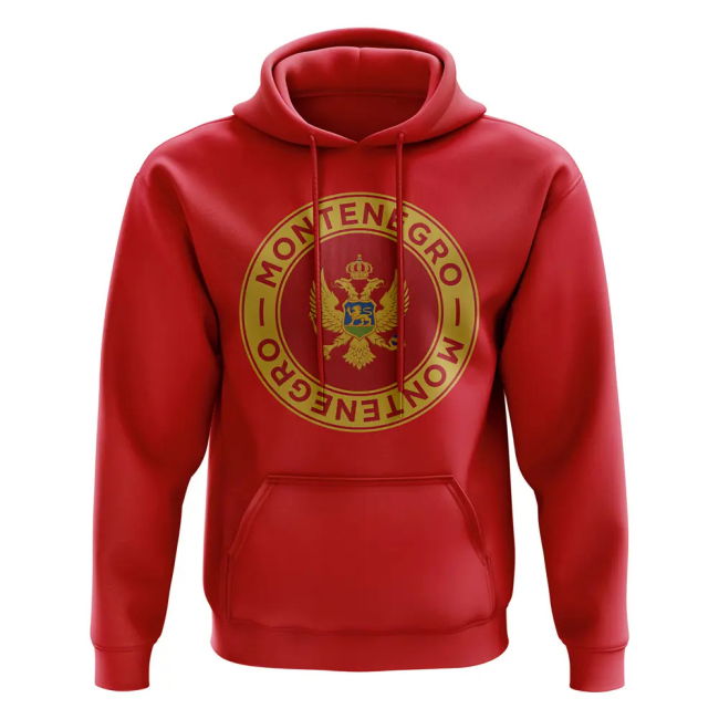 Montenegro Football Badge Hoodie (Red) Euro Quality Euro