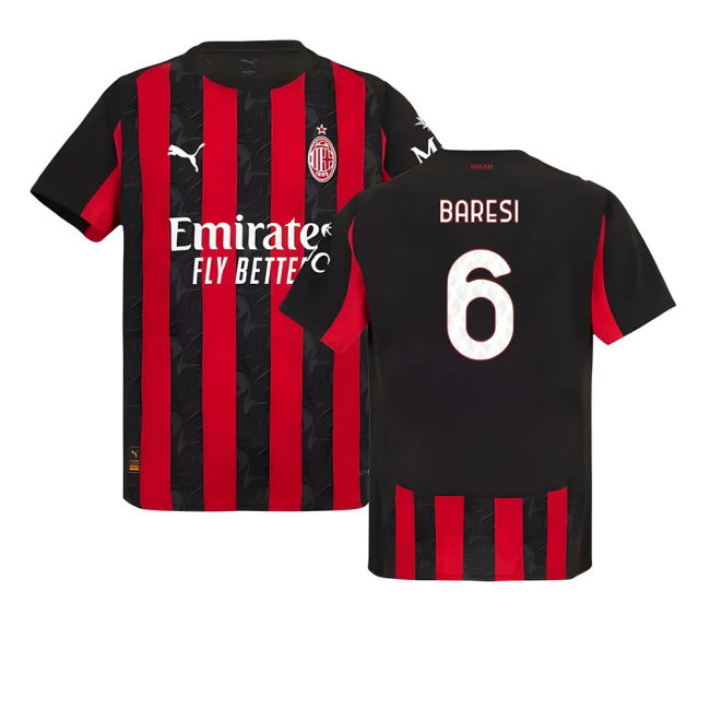 Premium 2025-2026 Ac Milan Home With Retro Design - Machine Washable
