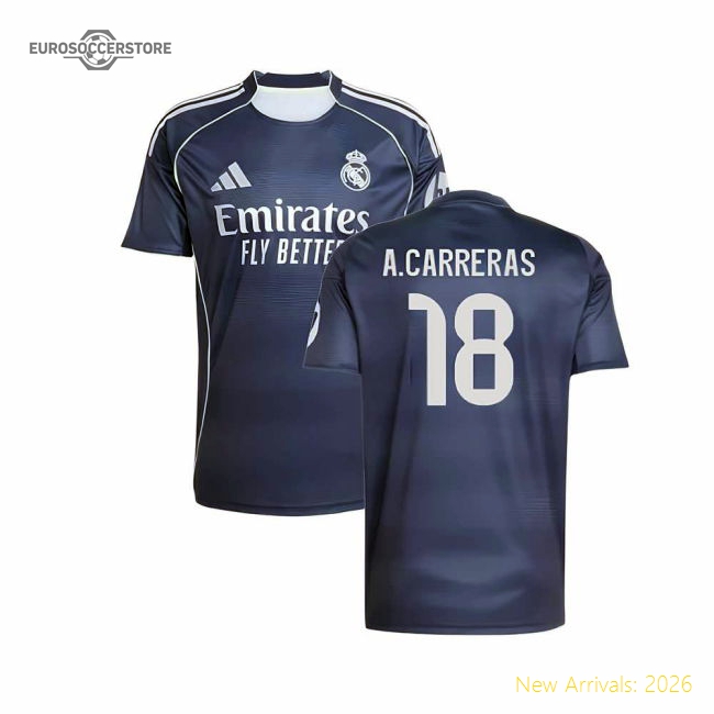 Exceptional 2025-2026 Real Madrid Road Jersey (acarreras 18)