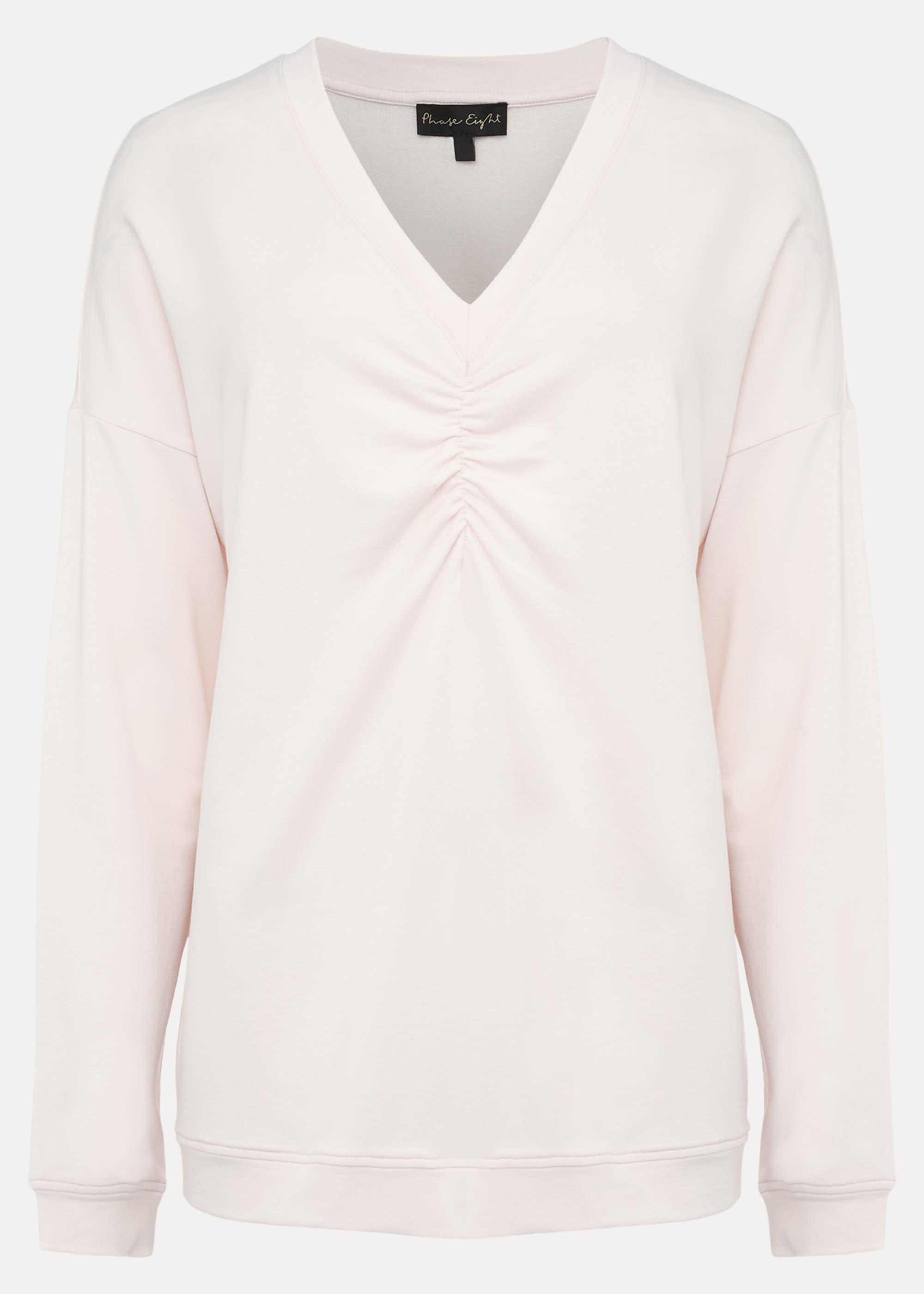 Ruched Front Sweat Top