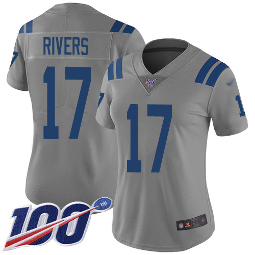 Official NFL Indianapolis Colts #17 Philip Rivers Gray Limited Jersey