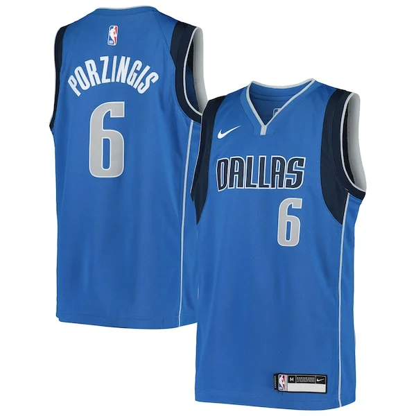 Kristaps Porzingis DAL Swingman Jersey - fashionable Basketball - Blue
