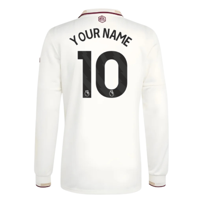 2025-2026 Arsenal Authentic Long Sleeve Third Shirt (Your Name)