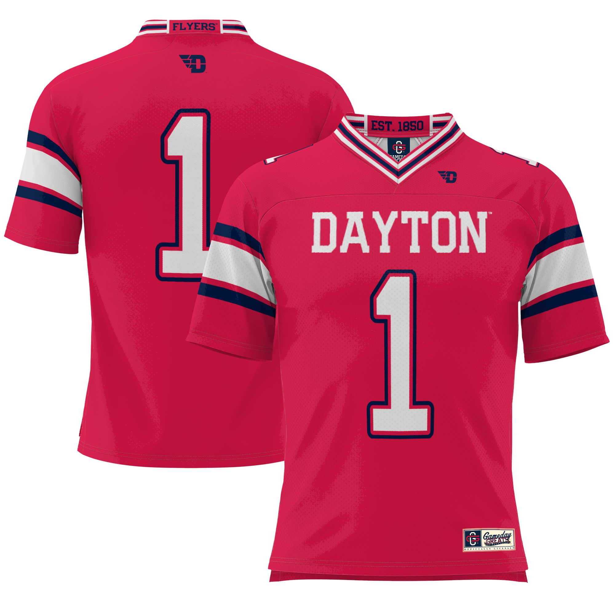 #1 Dayton Flyers GameDay Greats Youth Endzone 26/27 Football Jersey - Red