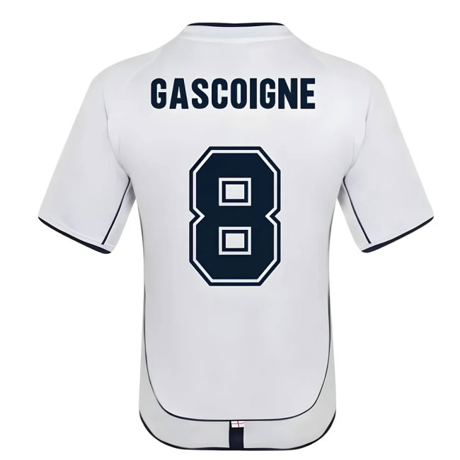 England 2002 Retro Football Shirt (GASCOIGNE 8)