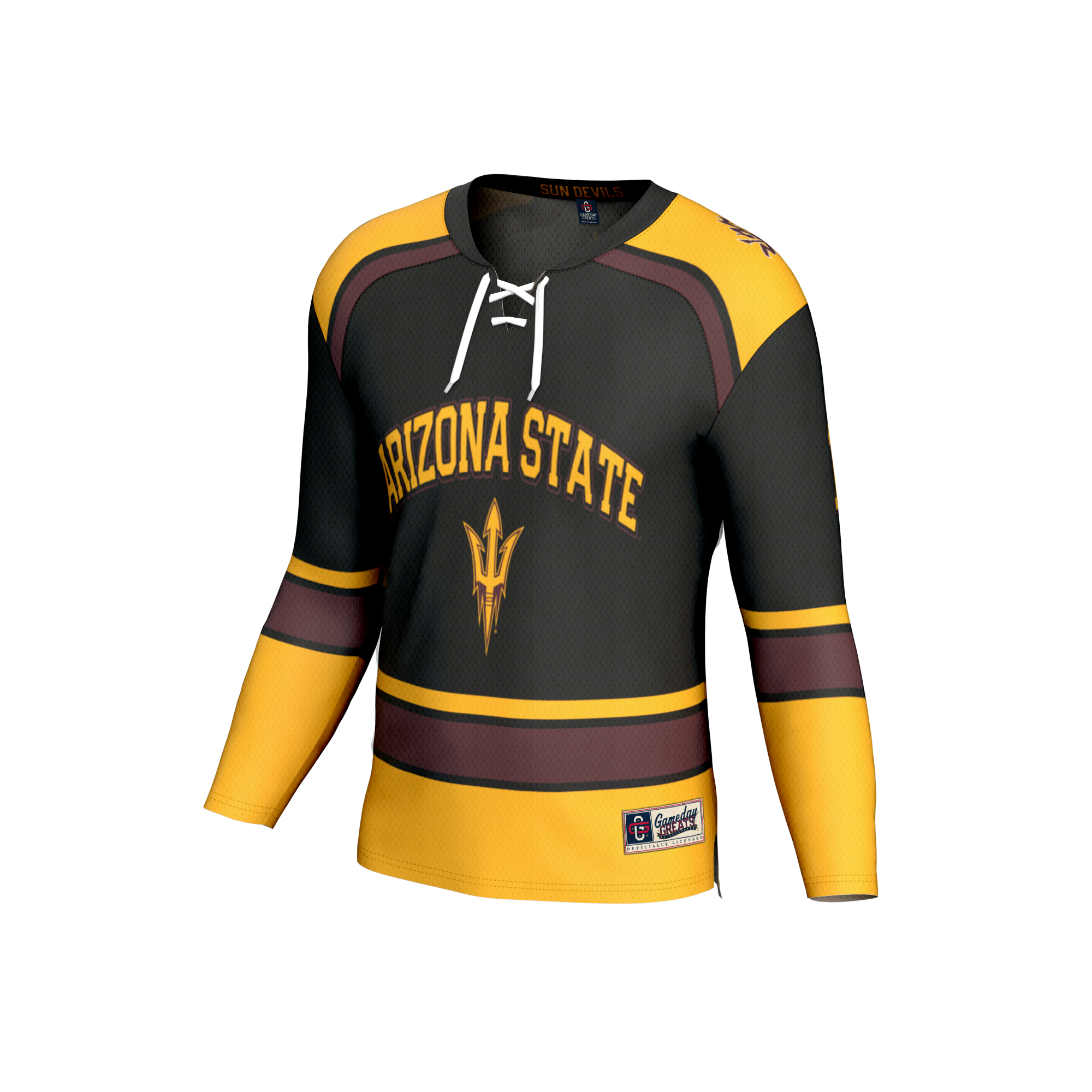 [DDG] Arizona State Sun Devils GameDay Greats Youth Lightweight Hockey Fashion Jersey - Black