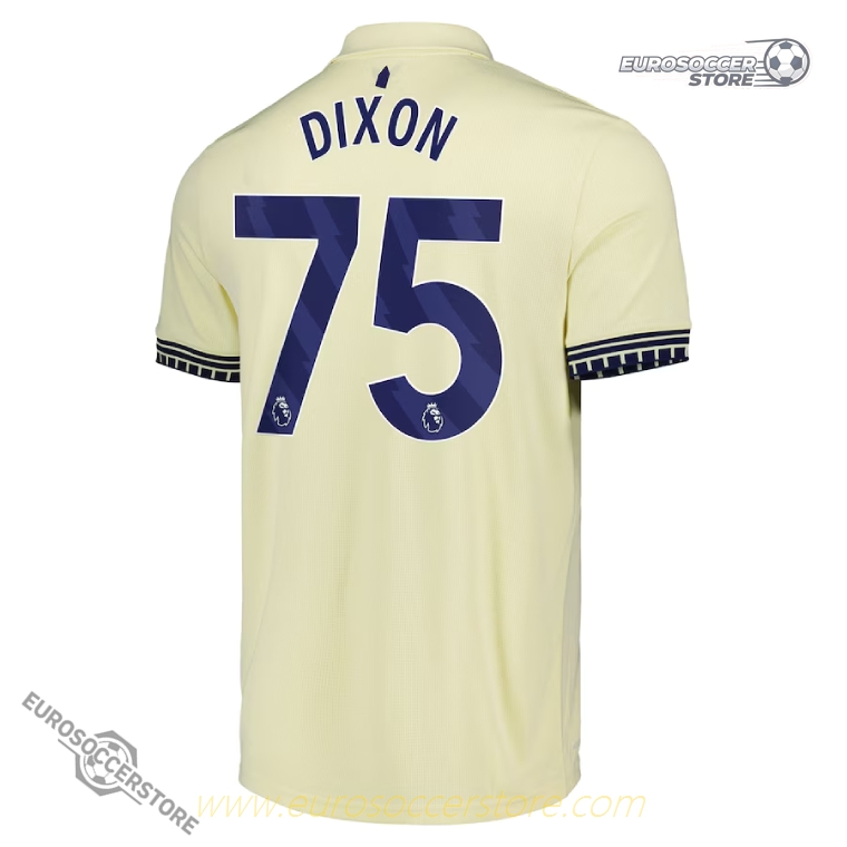 Everton's 25-26 Away Jersey with DIXON 75 Printing