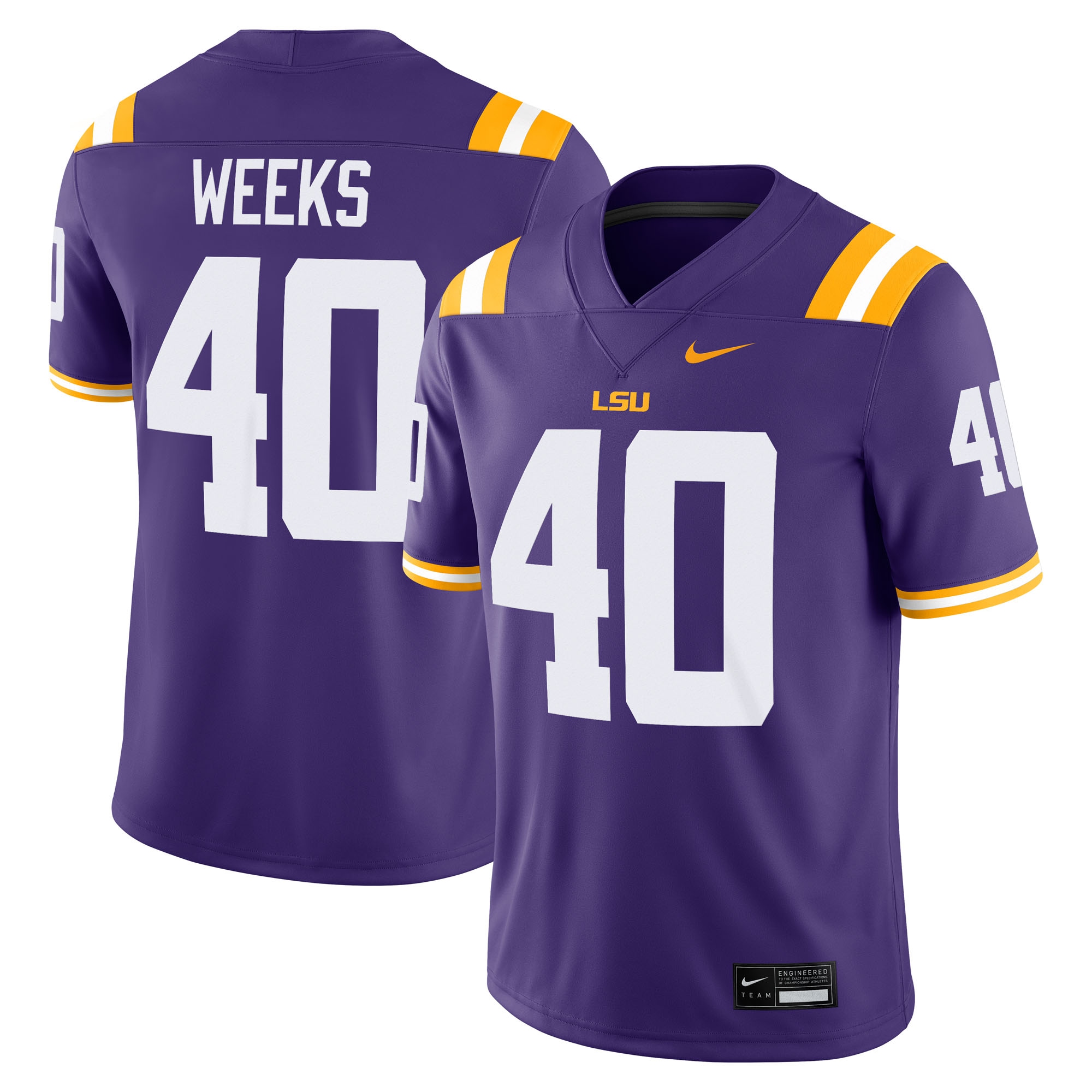 [DDG] Women's Whit Weeks LSU Tigers Home Game Jersey - Purple
