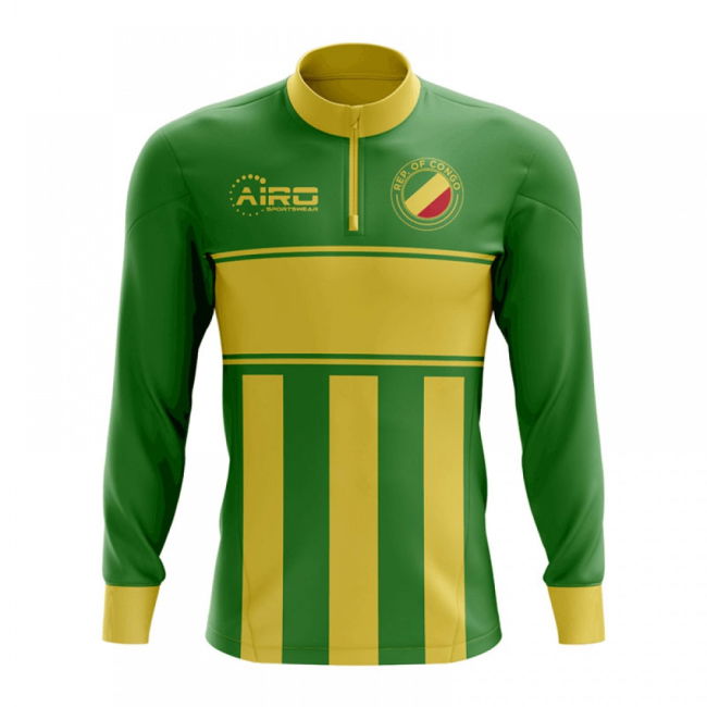 Premium-Quality Republic Of Congo Concept Football Half Zip Midlayer
