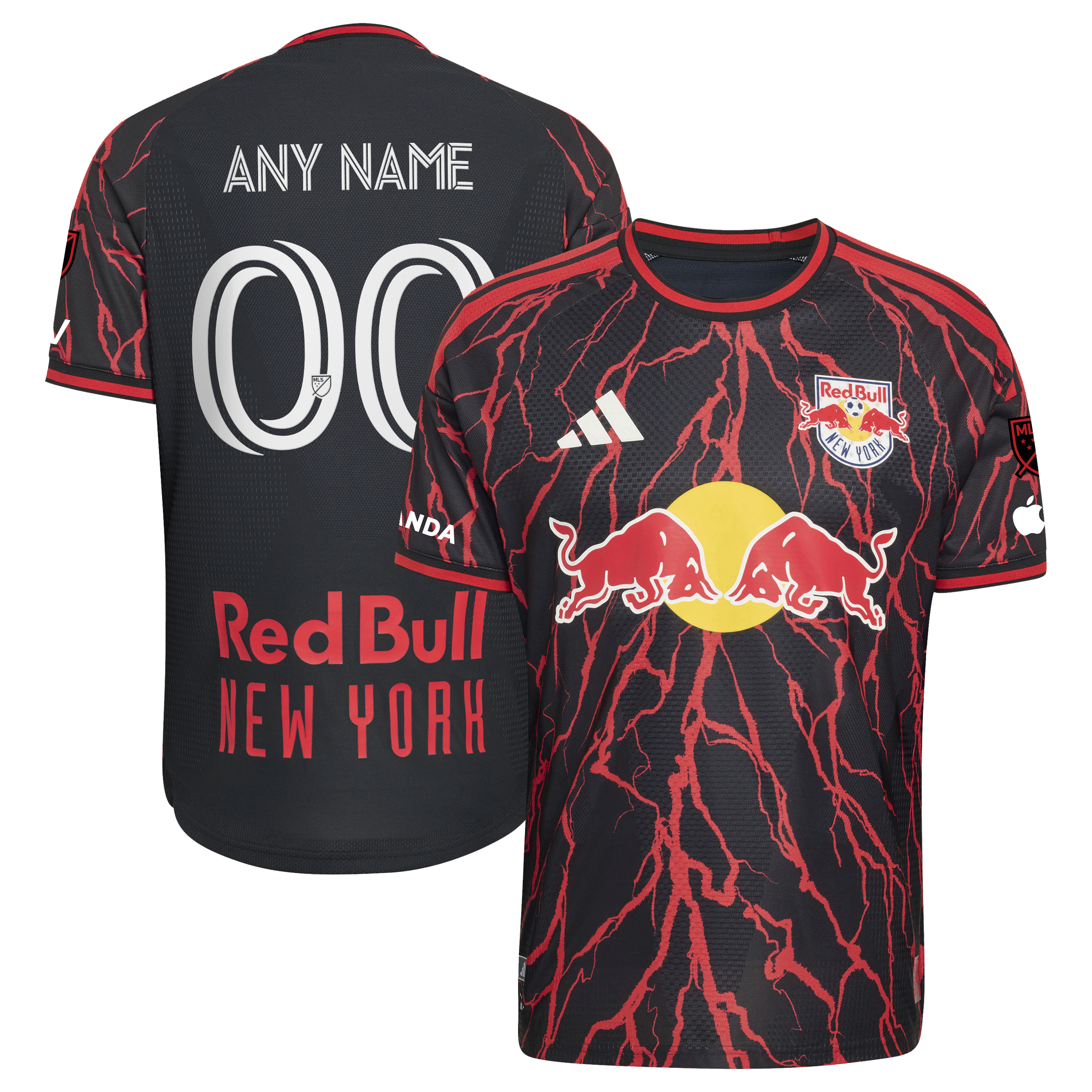 [SJH] New York Red Bulls 2026 The Rooted Kit On-Field Authentic Patch Custom Jersey - Black