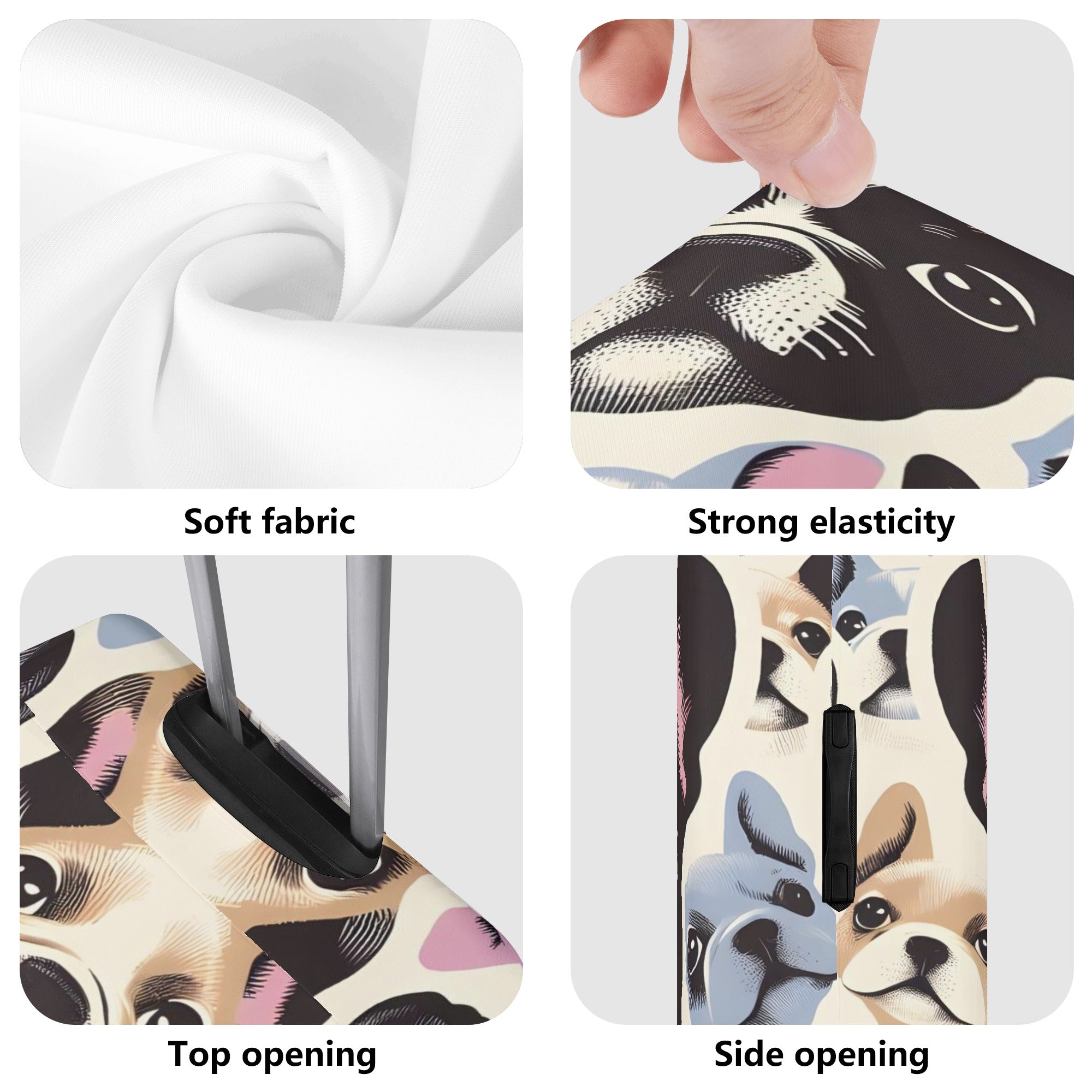 High-Quality Frenchie-Fan Frank - Luggage Cover for Fashion Lovers