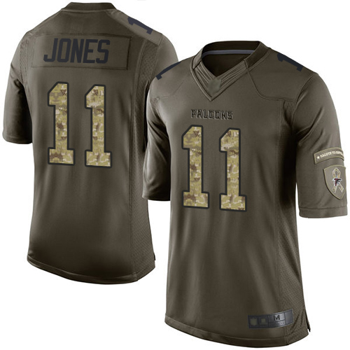 NFL A F Falcons #11 Julio Jones Green Limited Jersey - High Quality