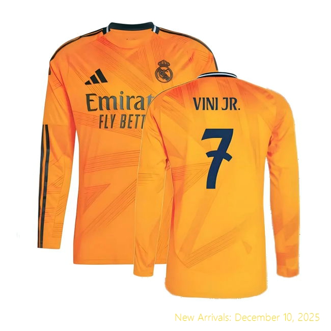2024-2025 Real Madrid Long Sleeve RM Premium Quality Away Shirt (Vini