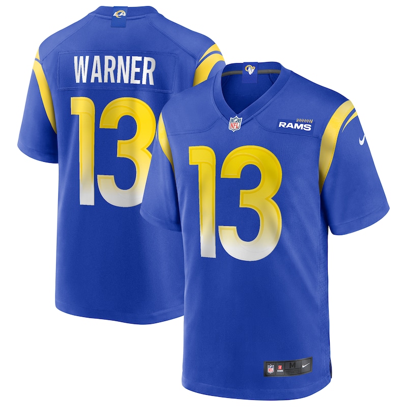 None Kurt Warner LA Rams Premium Material Game-Day Essential