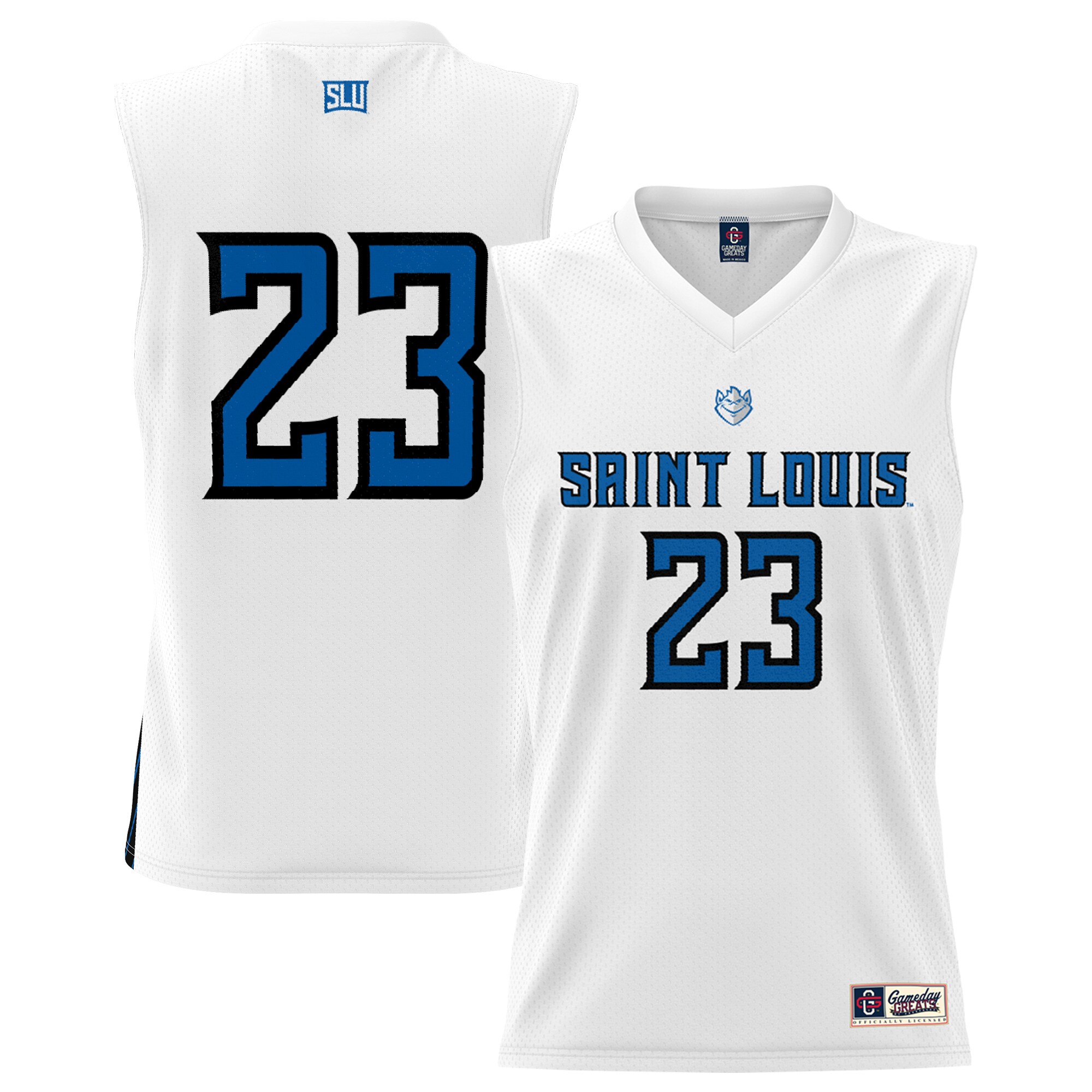 [DDG] Saint Louis Billikens GameDay Greats Unisex Lightweight Basketball Jersey - White