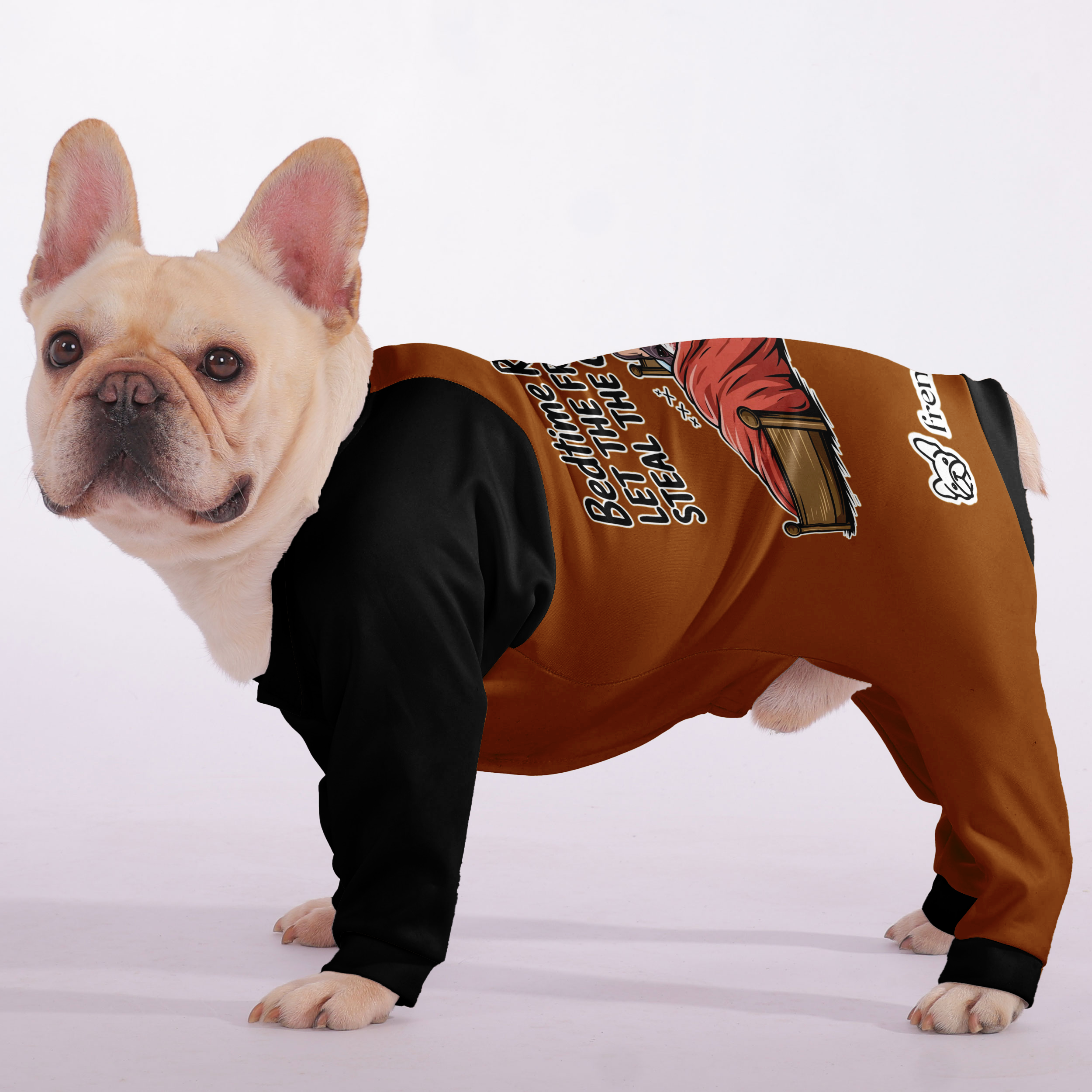 Bedtime rule #1: Let the Frenchie steal the covers - Frenchie Pajamas – Ultra-Soft, Cozy, & Adorably Stylish