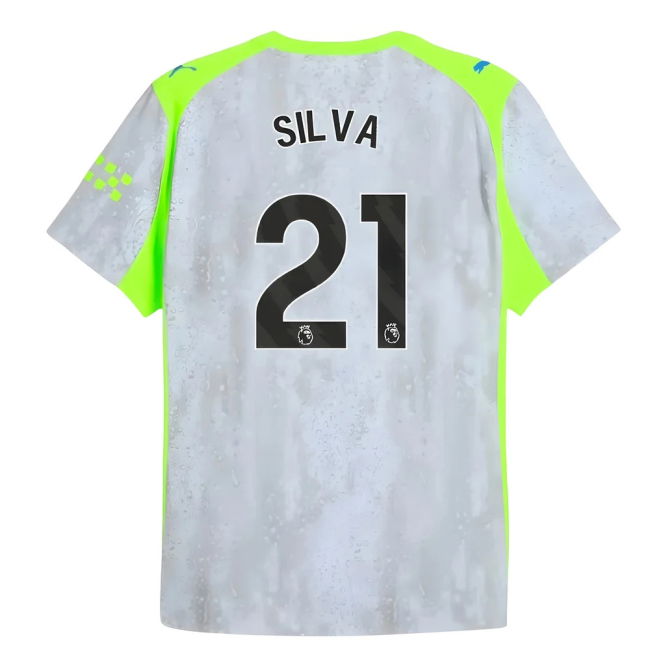 Committed Football Man City Authentic Third Shirt Silva #21 Elite ...