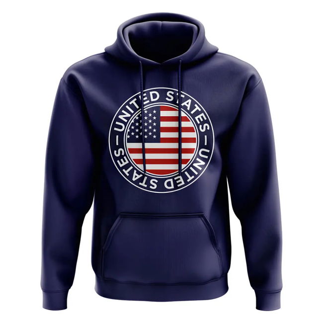 Elite Usa Football Badge Hoodie (Navy) Climate-Control Elite