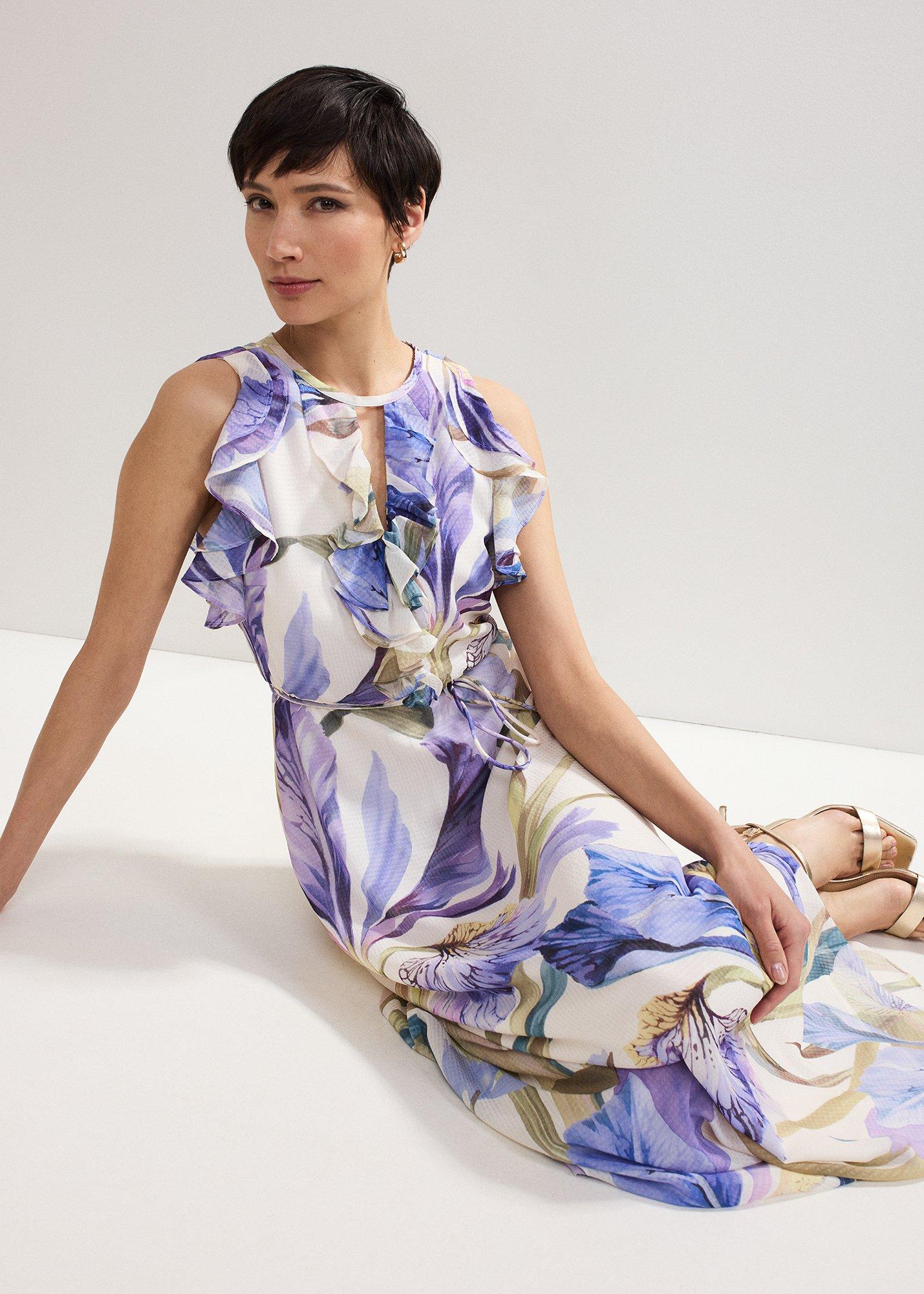 Rachel Printed Textured Maxi Dress