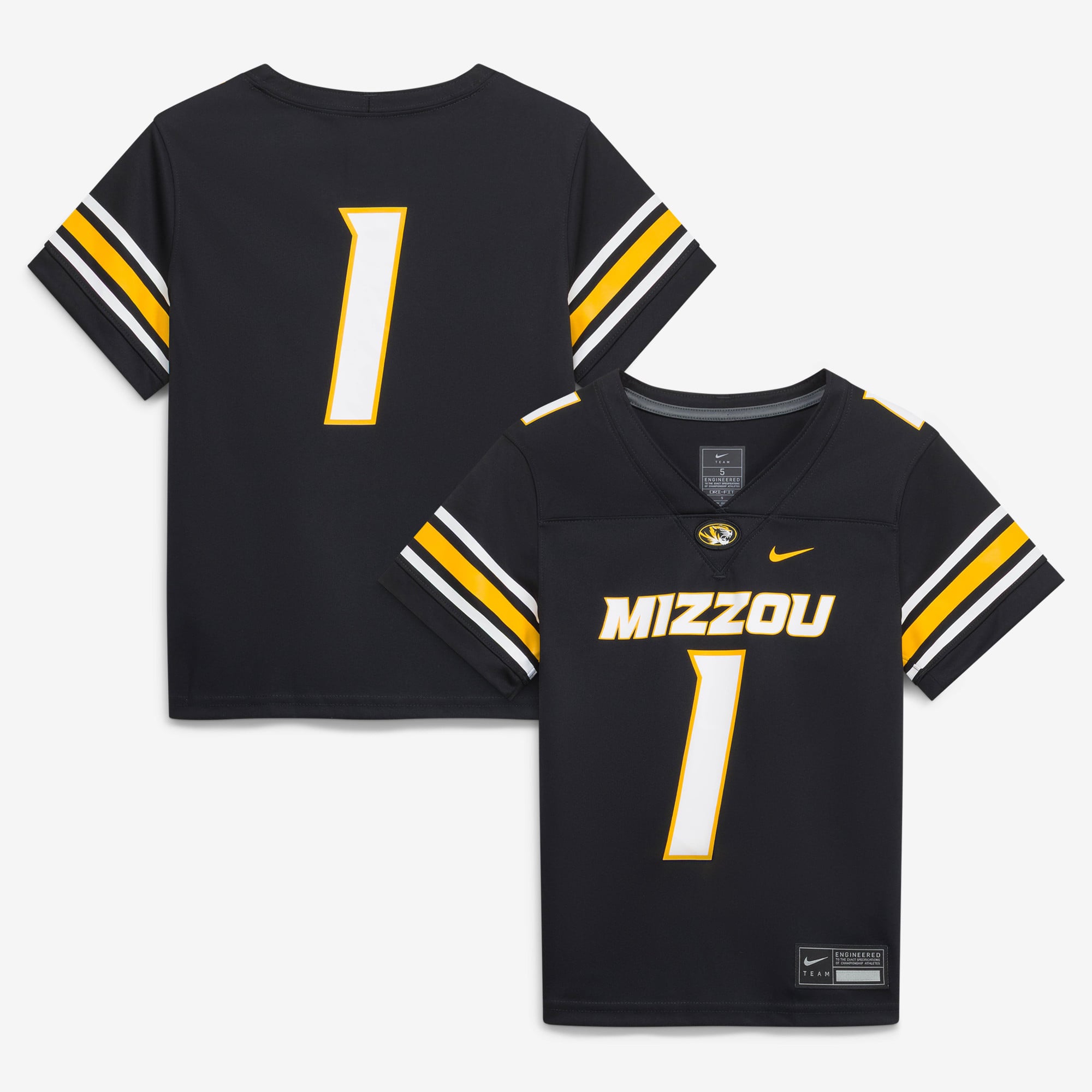 Preschool Black Missouri Tigers Football Jersey