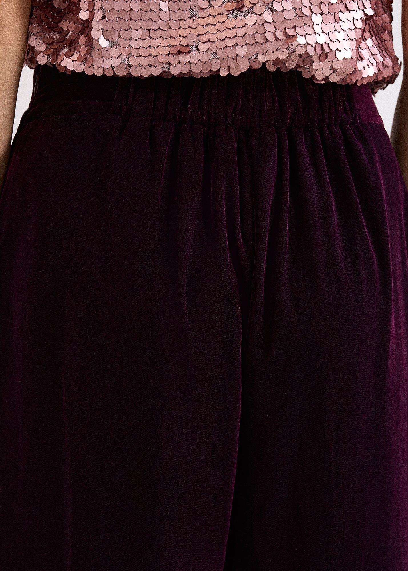 Petite Valentina Velvet Trouser