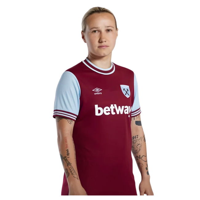 West Ham official style Home Shirt 2024-2025 (Female