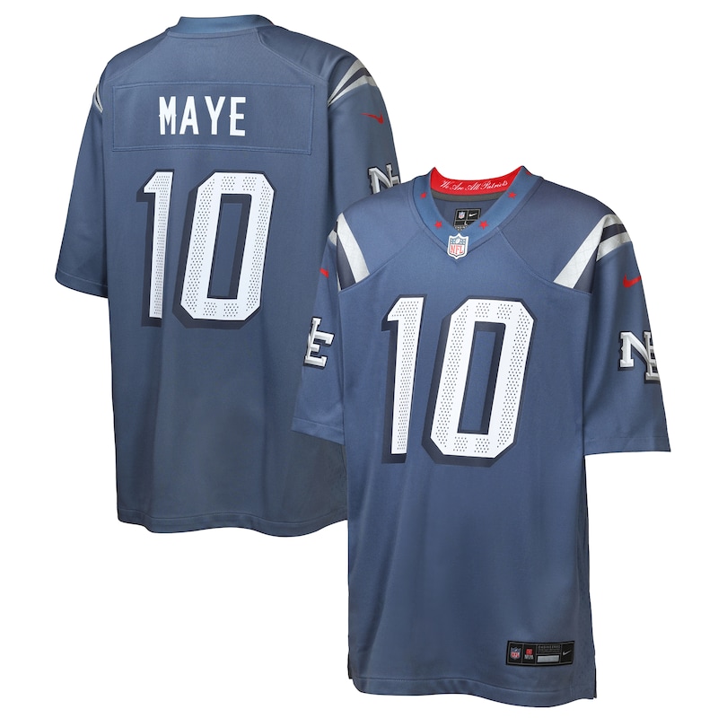 None Drake Maye NE Patriots Elite Game Jersey Game Day Wear