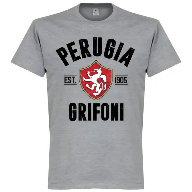 Perugia Established T-shirt - Grey Marl