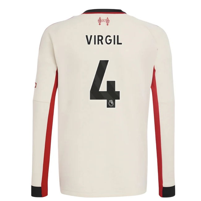 Liverpool Away Jersey 2025-20 Virgil 4 L S Kids