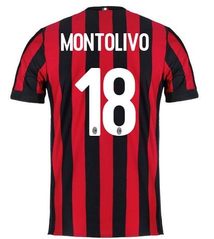 AC Milan Home 201718 Montolivo 18 Shirt - Official Replica 9799