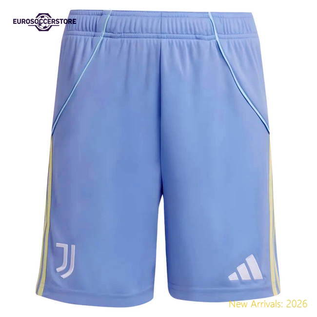 2025-2026 Juventus Away Shorts (Ash Blue) - Kids