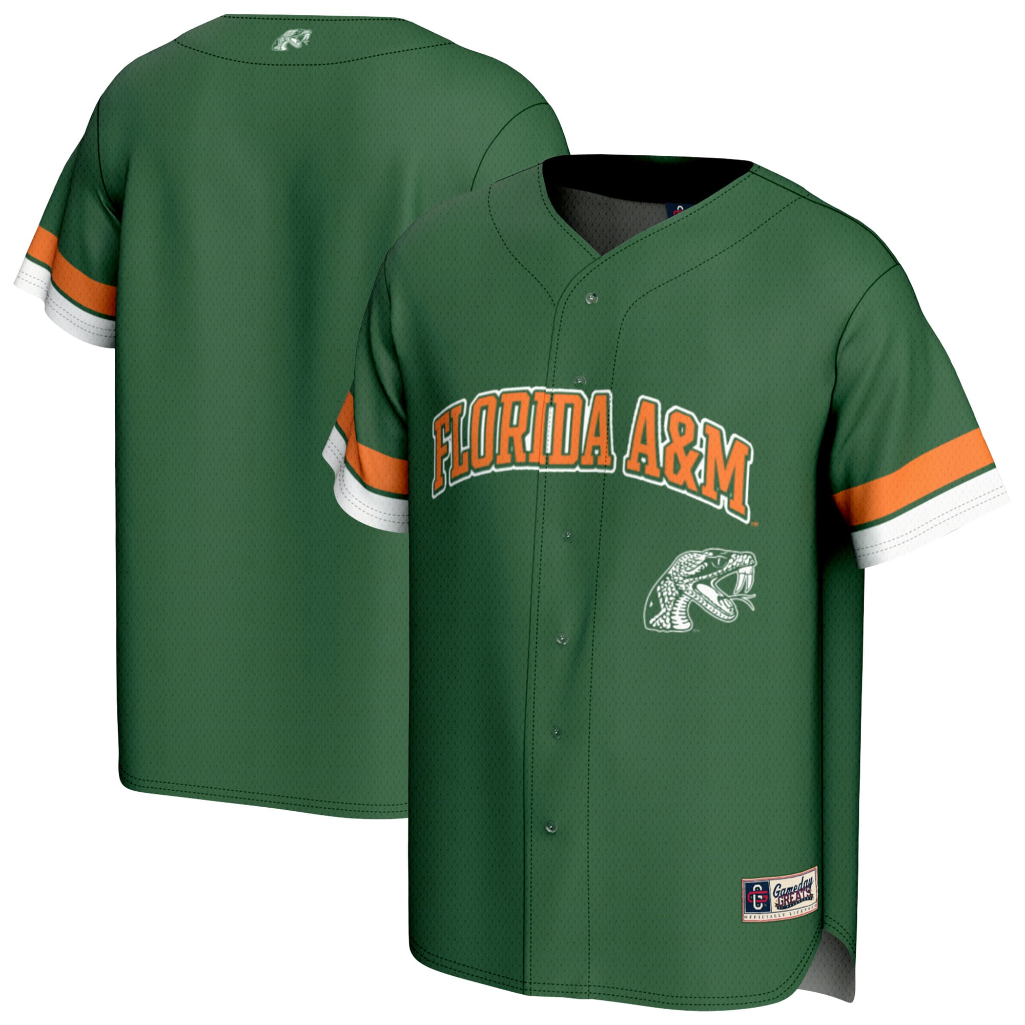 Florida A&M Rattlers GameDay Greats Youth Spirit Baseball Jersey - Green