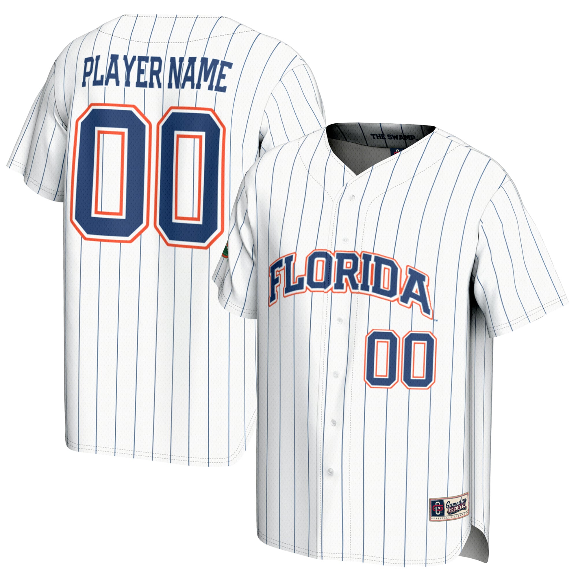 [NJP] Florida Gators GameDay Greats Unisex NIL Pick-A-Player Baseball Lightweight Jersey - White