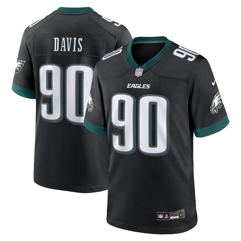 None Jordan Davis PHI Eagles Premium Game Jersey Football Apparel