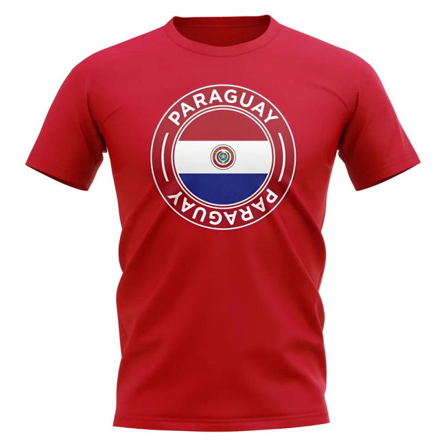 Cup Paraguay Football Badge T-Shirt (Red) Replica Professional