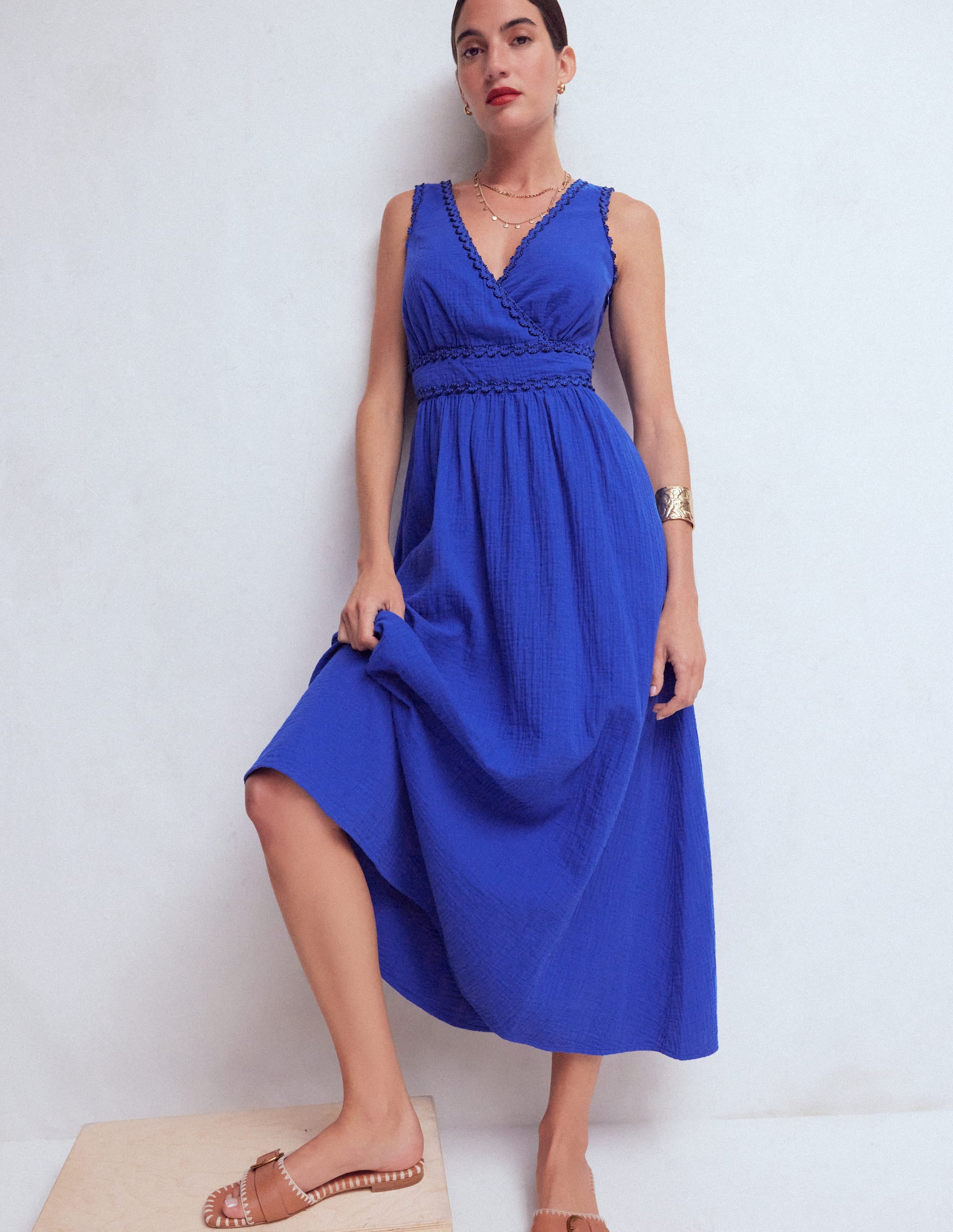 Lorna Trim Double Cloth Dress