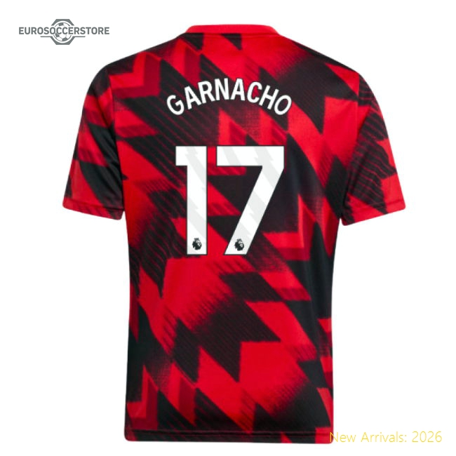 2025-2026 Man Utd Kids Non-toxic Jersey Garnacho Performance Fabric
