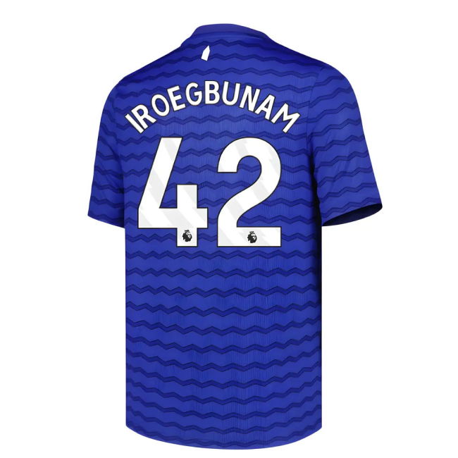 Dedicated Everton Everton Home Shirt Kids Iroegbunam #42 Pro Serie...