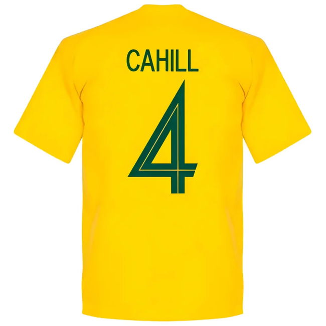 Replica Australia Cahill 4 Team T-Shirt - Yellow Team Authentic