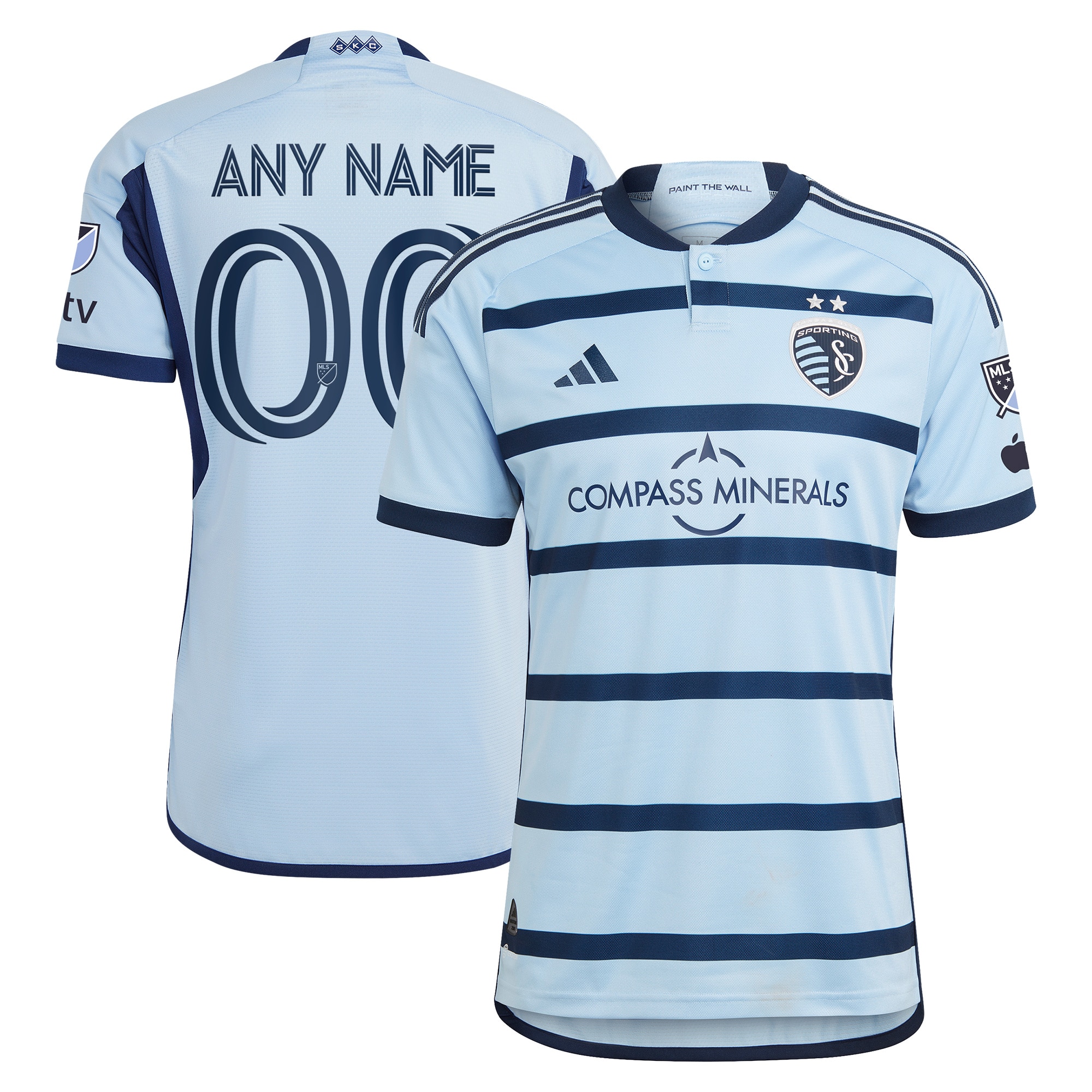 [SJH] Sporting Kansas City 2023 Hoops 4.0 Authentic Custom Jersey - Light Blue