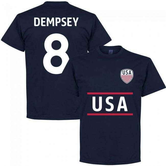 Top-Tier Usa Clint Dempsey 8 Team T-Shirt - Navy Match-Ready
